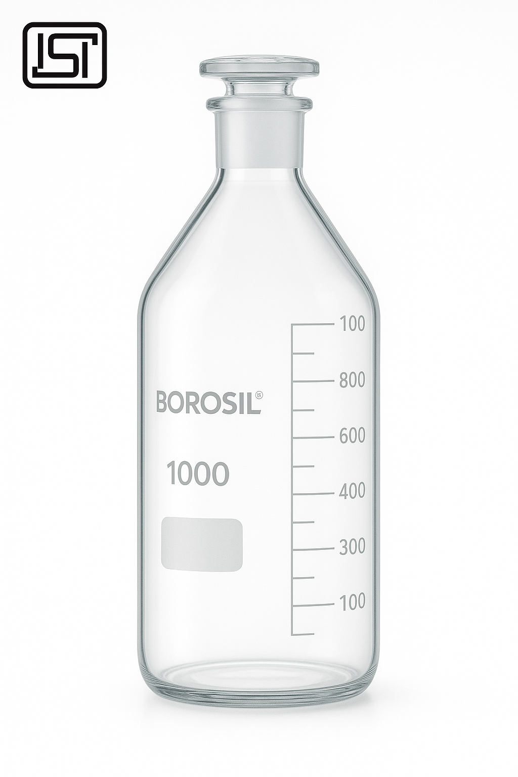 BOROSIL® Glass Reagent Bottle with Stopper