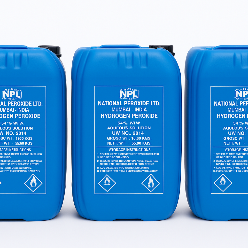 NPL – Hydrogen Peroxide 50% w/w Aqueous Solution | CAS 7722-84-1 | Bulk Chemical @ ₹55/Kg