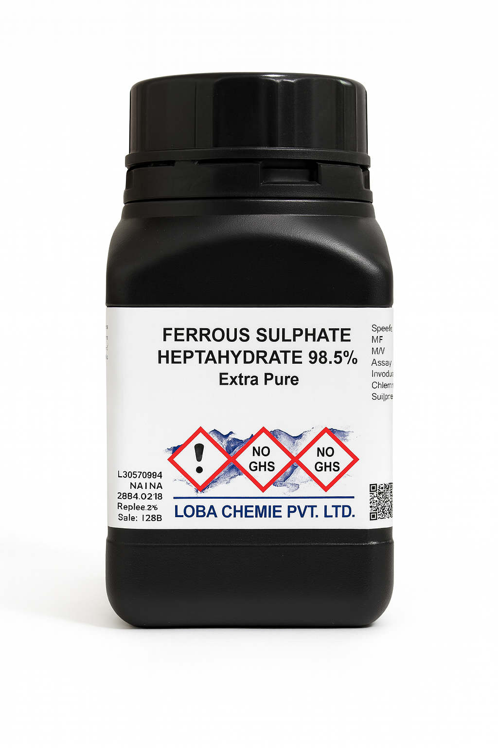 Loba – Ferrous Sulphate Heptahydrate 98.5% Extra Pure | CAS 7782-63-0 | Iron(II) Sulphate |500g