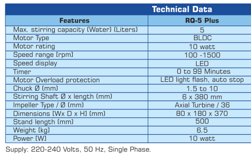 REMI RQ-5 Plus Laboratory Stirrer – High Torque Digital Overhead Stirrer