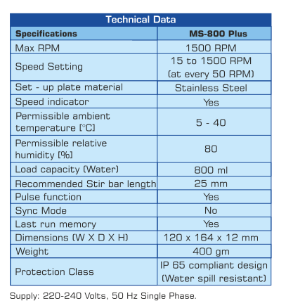 REMI MS-800 Plus Magnetic Stirrer