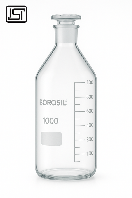 BOROSIL® Glass Reagent Bottle with Stopper