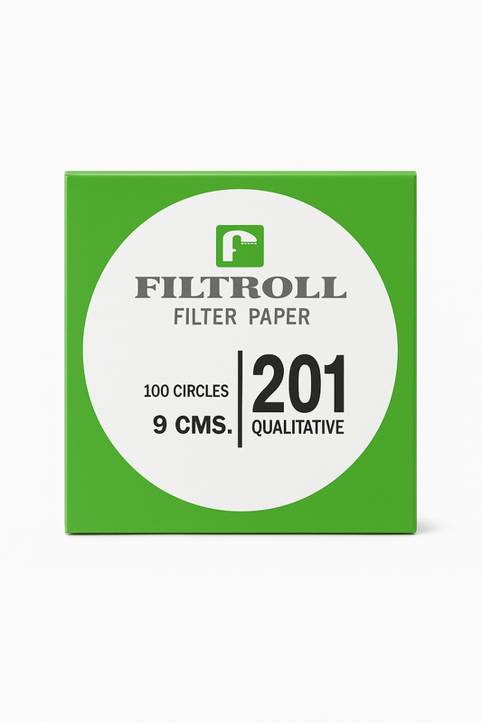 Filtroll | Filter Paper 201 Qualitative | 9 cm | 100 Circles | High Purity Laboratory Grade