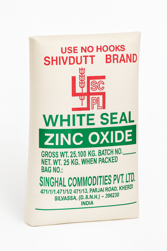 Shivdutt Brand White Seal Zinc Oxide – 25 Kg Bag @ ₹245/Kg | Singhal Commodities Pvt. Ltd.