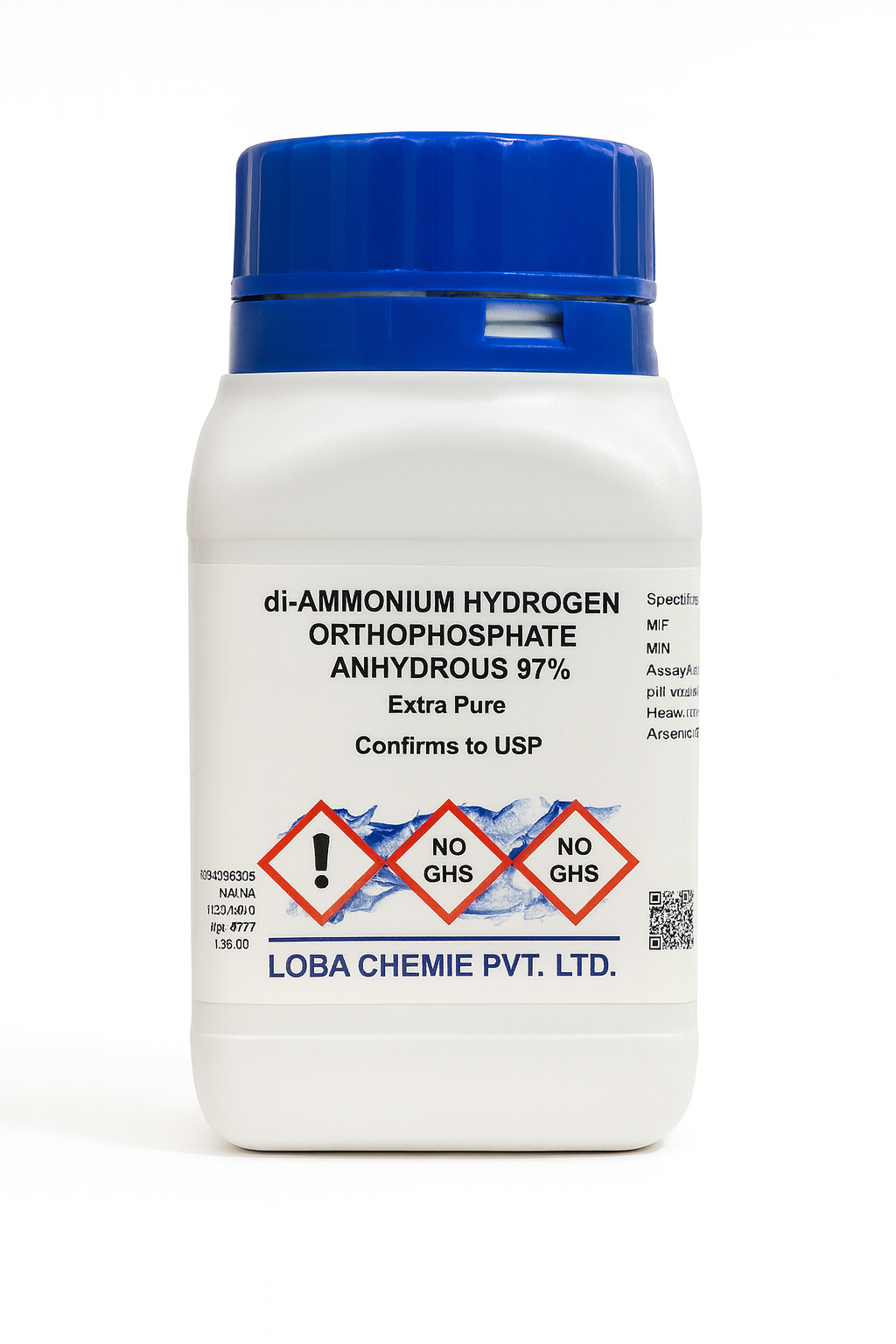 Loba – Di-Ammonium Hydrogen Orthophosphate Anhydrous 97% Extra Pure | CAS 7783-28-0 | Diammonium Phosphate