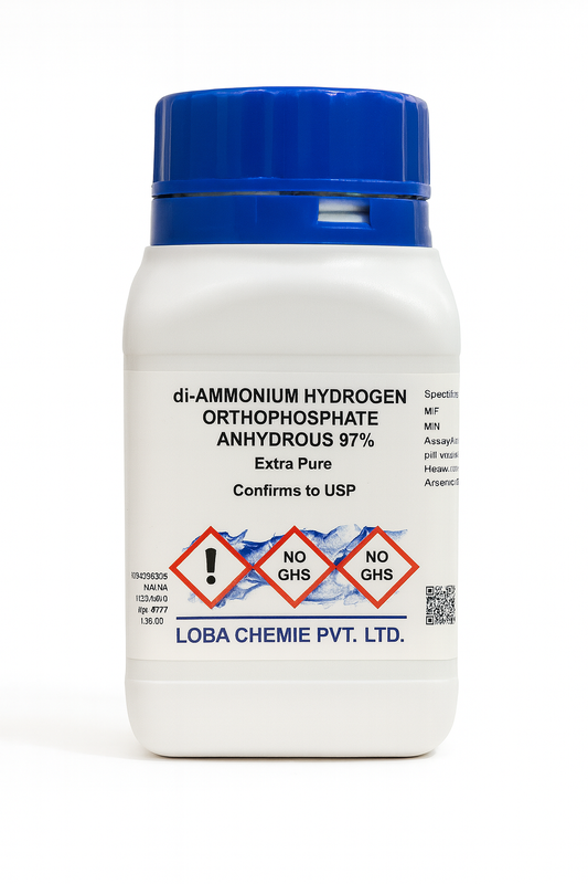 Loba – Di-Ammonium Hydrogen Orthophosphate Anhydrous 97% Extra Pure | CAS 7783-28-0 | Diammonium Phosphate