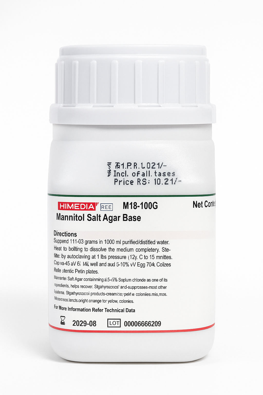 HiMedia | Mannitol Salt Agar Base | 100g | On Order Basis (Not Ready Stock)