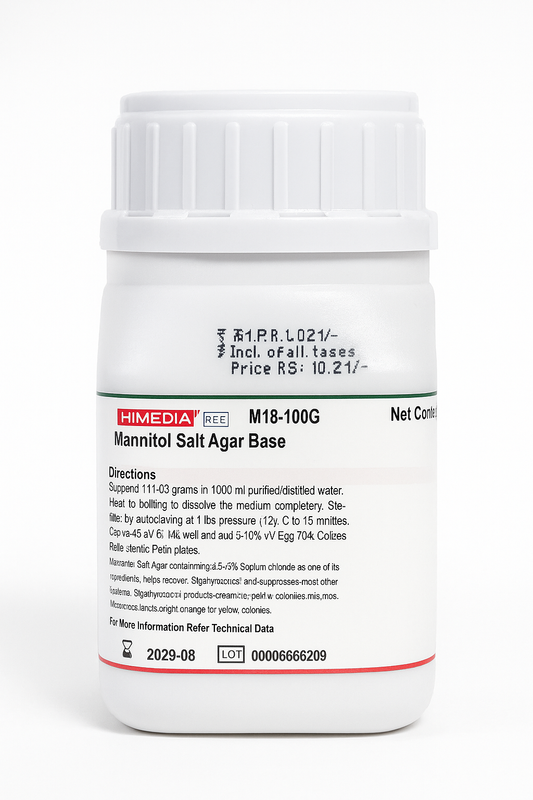 HiMedia | Mannitol Salt Agar Base | 100g | On Order Basis (Not Ready Stock)