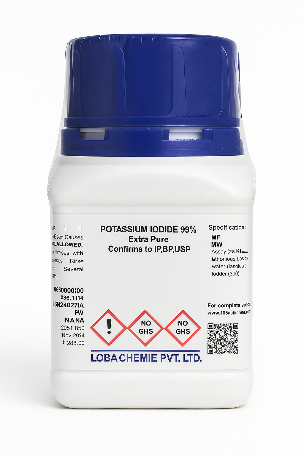 Loba | Potassium Iodide 99% Extra Pure | CAS 7681-11-0 | Potassium Salt of Hydroiodic Acid