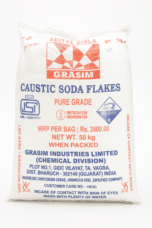 Caustic Soda Flakes Pure Grade | CAS 1310-73-2 | Sodium Hydroxide | 50kg Bag | ₹65/kg