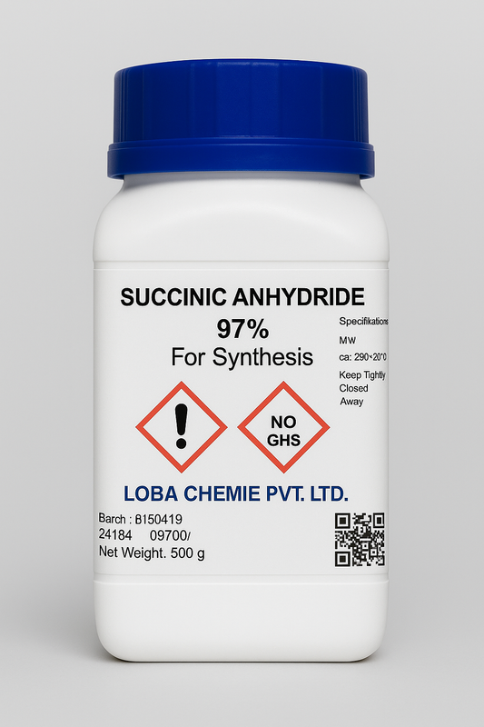 Loba Succinic Anhydride, 97% For Synthesis – CAS No. 108-30-5 | 500g | Butanedioic Anhydride