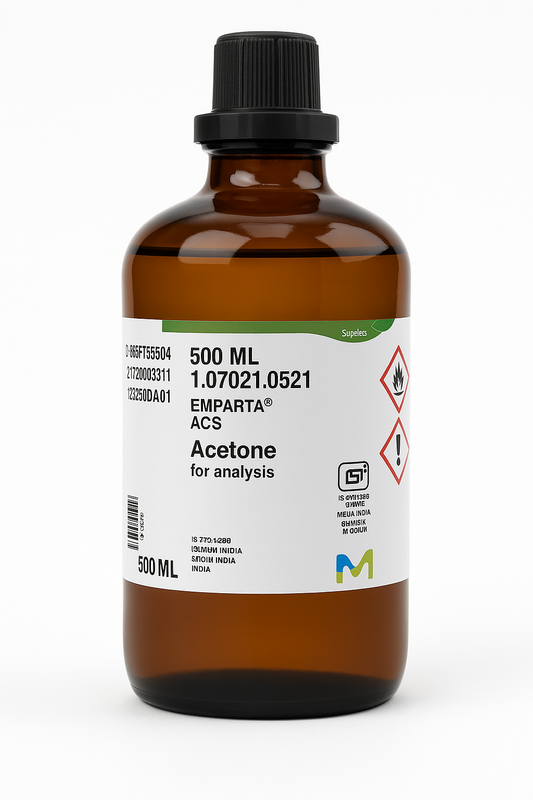 Merck Acetone, 500 mL ACS Grade – CAS No. 67-64-1 | Dimethyl Ketone, 2-Propanone, Propan-2-one
