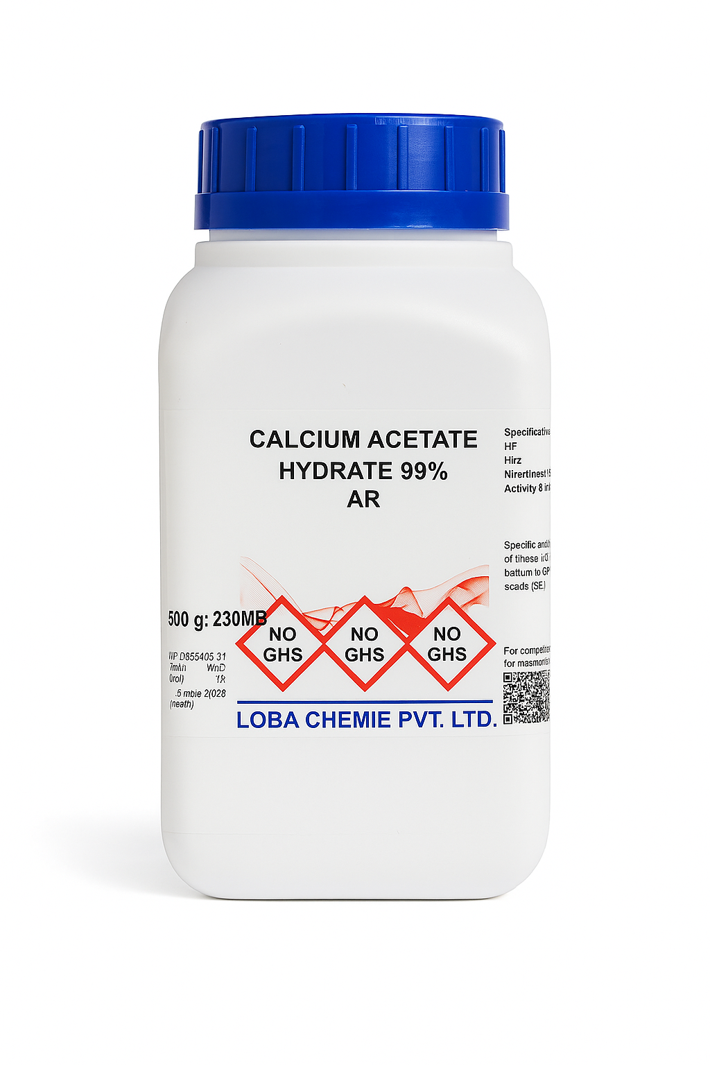 Loba | Calcium Acetate Hydrate 99% AR | CAS 114460-21-8 | Acetic acid calcium salt hydrate