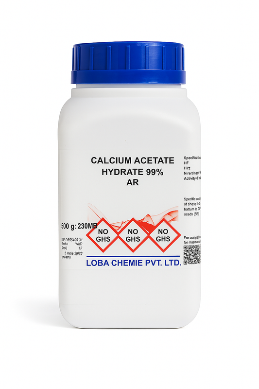 Loba | Calcium Acetate Hydrate 99% AR | CAS 114460-21-8 | Acetic acid calcium salt hydrate